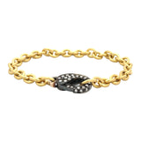 John Apel Chain Bracelet with Diamond Clasp