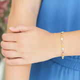 John Apel Malaya Garnet, Mandarine Garnet, and Blue Zircon Bracelet