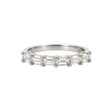 Be On Park Platinum Emerald Cut Diamond Band