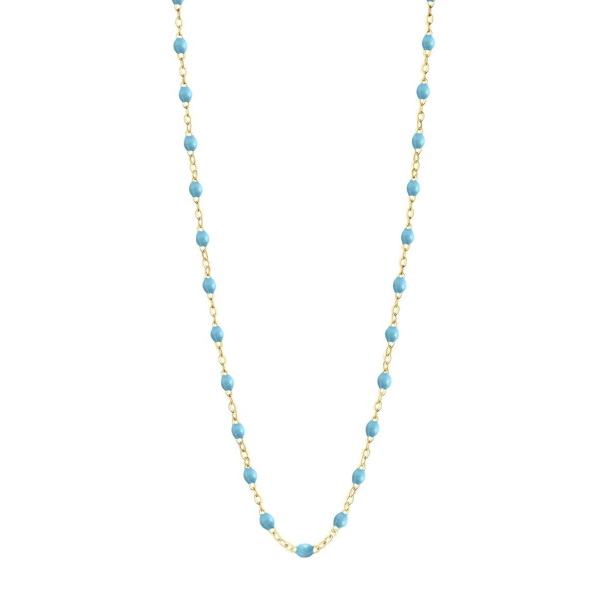 Classic Gigi Clozeau Necklace in Yellow Gold, 16.5", White - Be On Park