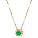 Goshwara 'G-One' Faceted Oval Emerald & Diamonds Necklace