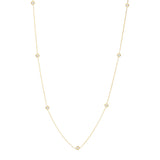 Roberto Coin Yellow Gold 7 Station Diamond Necklace