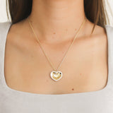 XO Jewels Gold Heart Necklace with Diamond