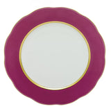 Silk Ribbon, Service Plate, Raspberry 11in diameter