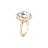 Goshwara "Melange" Oval Rock Crysta & White Agate Ring