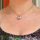 Goshwara "Manhattan" Blue Topaz Asscher Cut Pendant