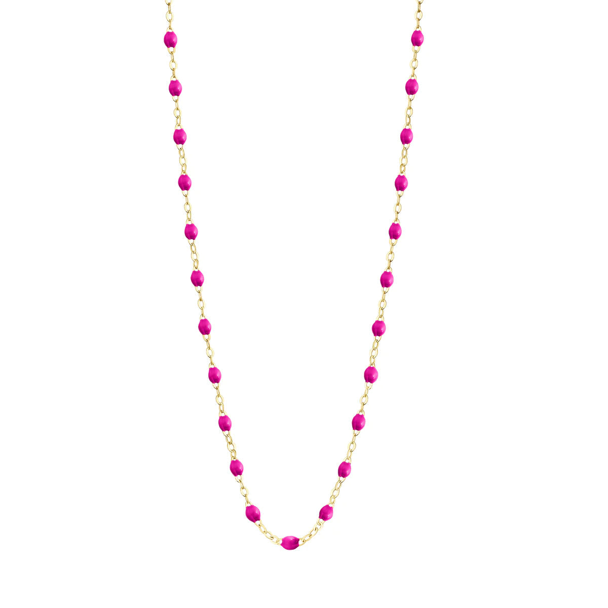 Classic Gigi Clozeau Necklace in Yellow Gold, 16.5", White - Be On Park
