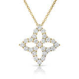 Roberto Coin DIAMOND PRINCESS OUTLINE FLOWER NECKLACE