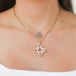 Roberto Coin Black and White Diamond Venetian Princess Flower Necklace - Be On Park