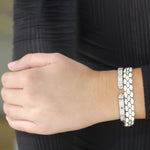 Roberto Coin Diamond and White Enamel Cobra Bracelet - Be On Park