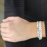 Roberto Coin Diamond and White Enamel Cobra Bracelet - Be On Park