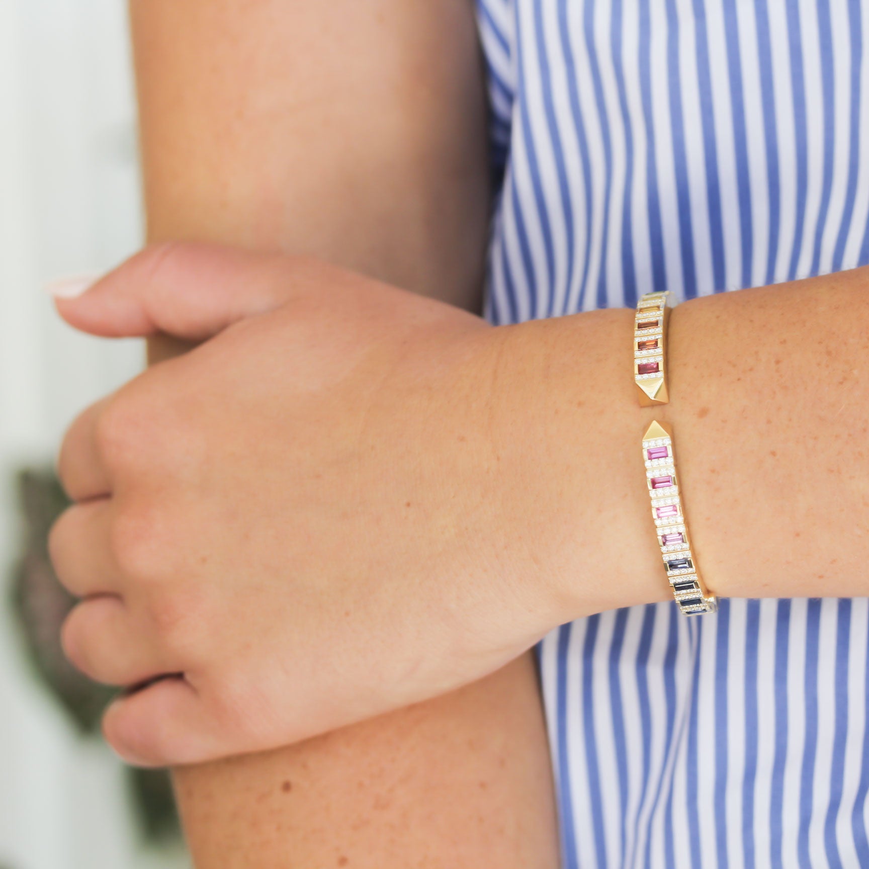 Roberto Coin Multi-color Sapphire Prive Bangle - Be On Park