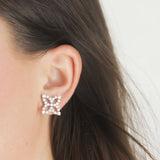 Roberto Coin Venetian Princess Diamond Outline Earrings