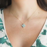 Roberto Coin Venetian Princess Filo Diamond and Turquoise Enamel Necklace - Be On Park