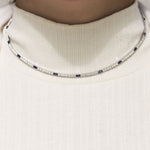 Roberto Coin Venetian Princess Diamond and Blue Sapphire Tennis Necklace - Be On Park