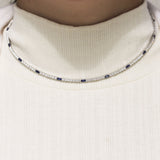 Roberto Coin Venetian Princess Diamond and Blue Sapphire Tennis Necklace - Be On Park