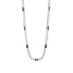 Roberto Coin Venetian Princess Diamond and Blue Sapphire Tennis Necklace - Be On Park