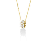 Roberto Coin Diamond and White Enamel Necklace