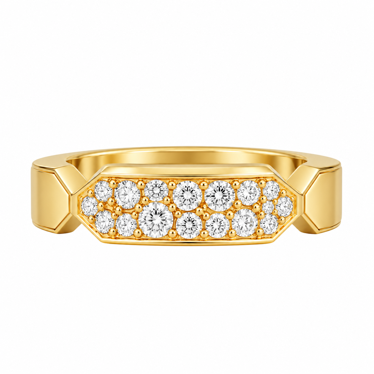 Jade Trau Billie Diamond Stacking Band in 18K Yellow Gold - Be On Park
