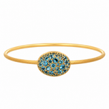 Nanis Blue Topaz Pavé Bangle