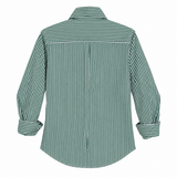 Frank & Eileen Barry Tailored Button Up Shirt Multi Green Stripe