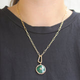 Bright Gems & Beads Malachite & Diamond Star Pendant