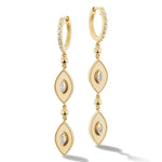 Orly Marcel Huggie Drop Earrings with Marquise Diamond - Be On Park