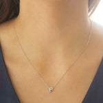 Roberto Coin 16-18" love letter diamond "P" necklace, additional letters available - Be On Park