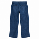 Frank & Eileen The Italian Wide Leg Light Denim Chino in Washed Blue