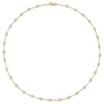 18ky Bezel Set DIA 2.50ctw String Necklace GH VS2-SI1, 18 inches - Be On Park