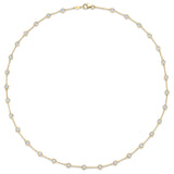 18ky Bezel Set DIA 2.50ctw String Necklace GH VS2-SI1, 18 inches - Be On Park