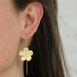 Marika Desert Gold Flower Drop Diamond Earrings - Be On Park
