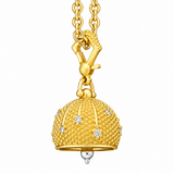 Paul Morelli 18K Yellow Gold Diamond Sequence Bell Pendant