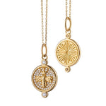 Monica Rich Kosann Gold Bee Charm with pave white diamonds on a 17" diamond cut chain - Be On Park