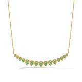 Orly Marcel Mandala Petal Graduated Necklace with Emerald