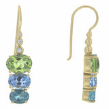 Suzy Landa one-of-a-kind multi-stone block drop earrings