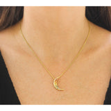 Penny Preville Rainbow Sapphire Galaxy Crescent Necklace