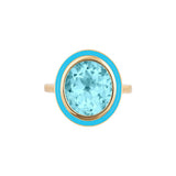 Goshwara "Melange" Blue Topaz & Turquoise Oval Ring