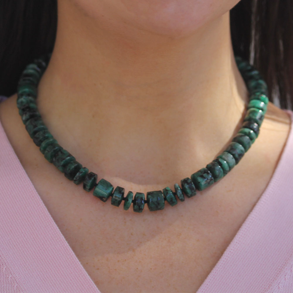 Emily P. Wheeler Beryl Emerald on Silk Necklace - Be On Park