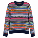 Suzie Kondi Kismet Sweater in Navy Fair Isle - Be On Park