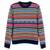 Suzie Kondi Kismet Sweater in Navy Fair Isle - Be On Park