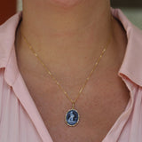 Be X Lauren Aquarius Cameo Diamond Pendant Necklace