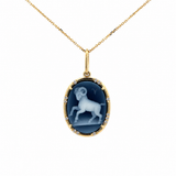 Be X Lauren Aires Cameo Diamond Pendant Necklace