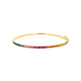 Kwiat Slim Stackable Bangle with Rainbow Sapphires