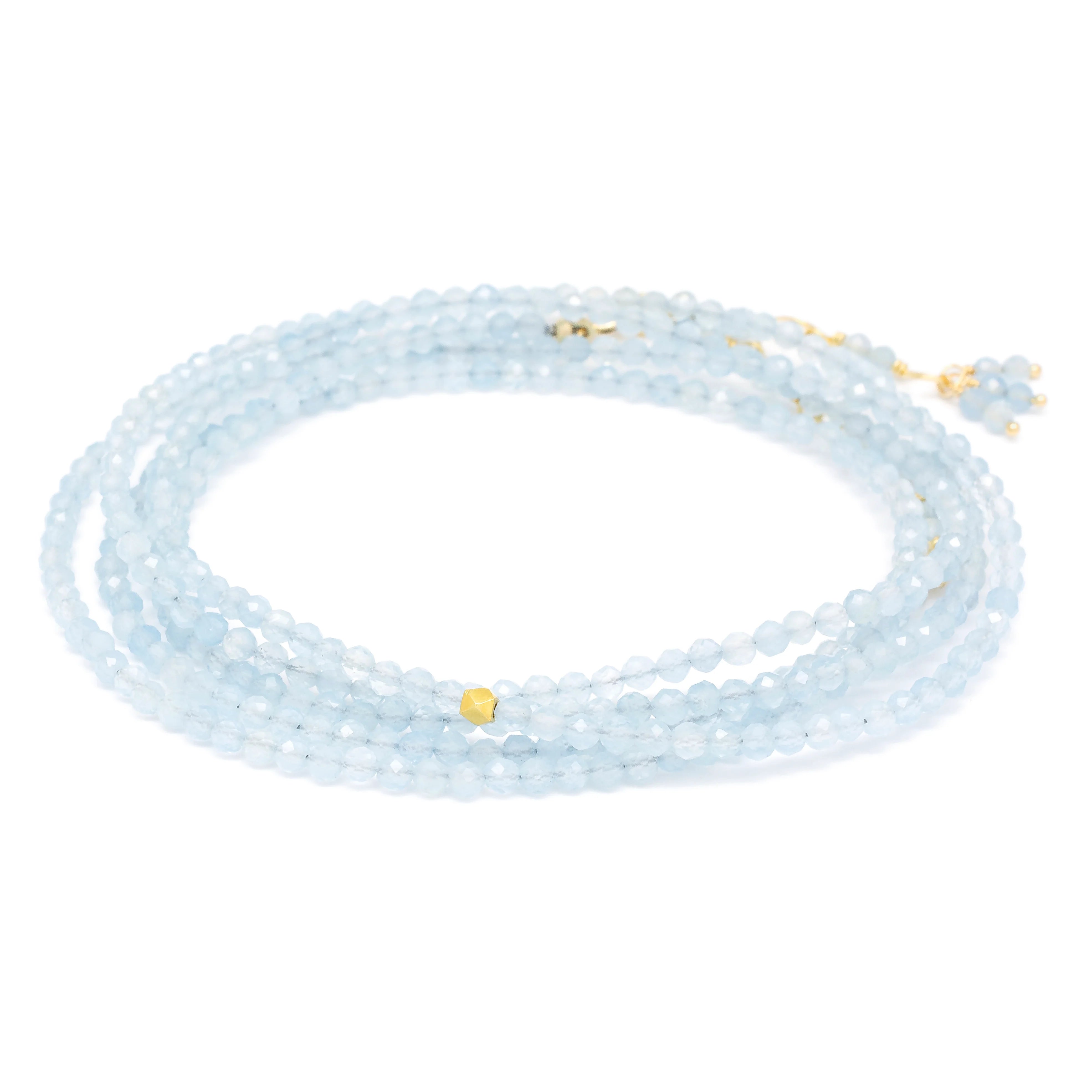 Anne Sportun Aquamarine Wrap Bracelet - Necklace - Be On Park