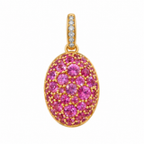 Nanis 18K Yellow Gold Pink Sapphire Pavé Pendant