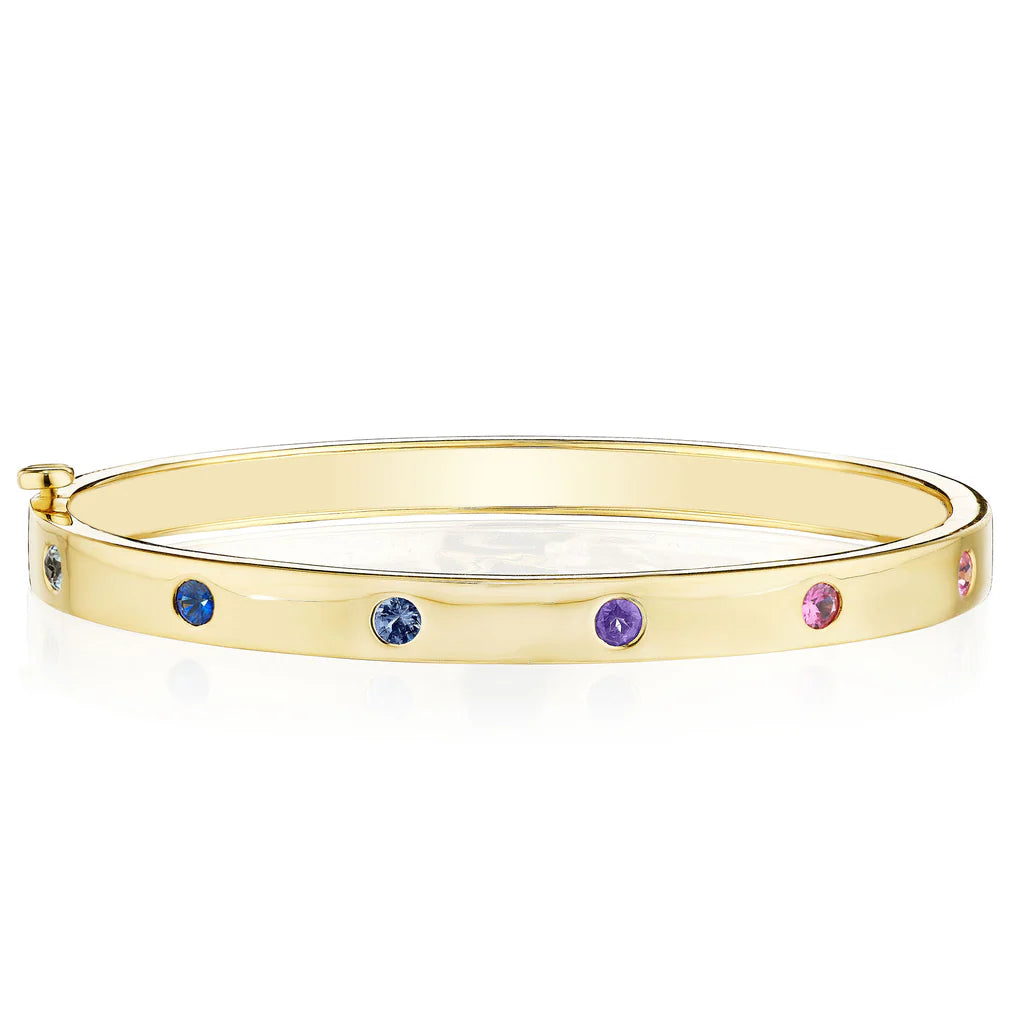 Penny Preville Round Burnished Rainbow Sapphire Bangle - Be On Park
