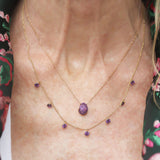 Graziela Floating Amethyst Necklace