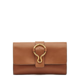 Il Bisonte Consuelo Leather Clutch Bag in Chocolate