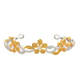 Sethi Couture Enchanted Garden Cuff with White & Yellow Diamond